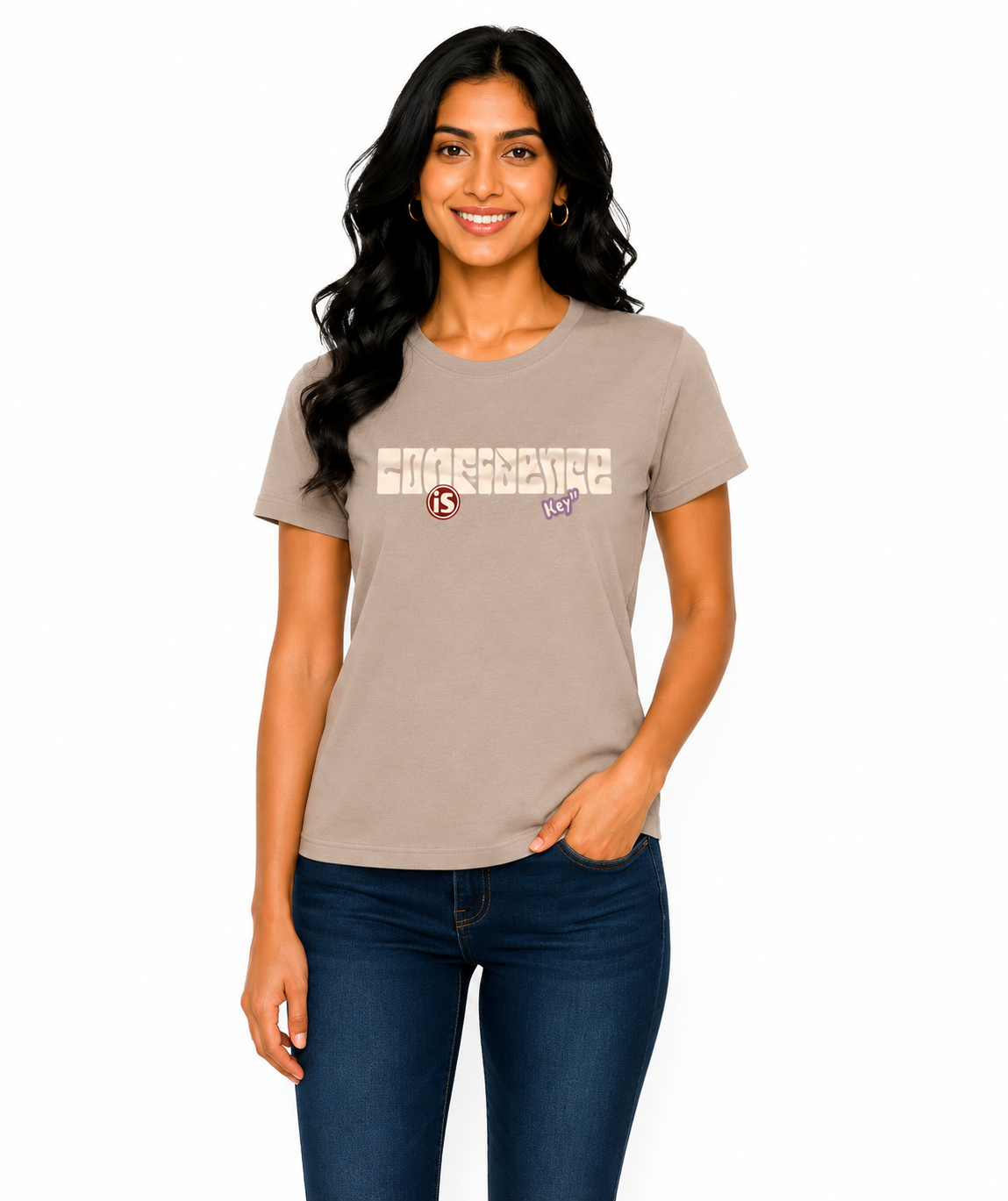 Women’s Graphic Printed T-Shirt | Soft Cotton Blend Casual Tee for Women | Round Neck Half Sleeve Regular Fit Top (M)