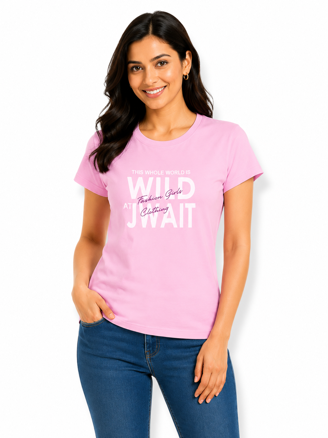 Women Graphic Printed T-Shirt | Cotton Blend Casual Round Neck Top | Soft Half Sleeve Regular Fit Tee (XXL)