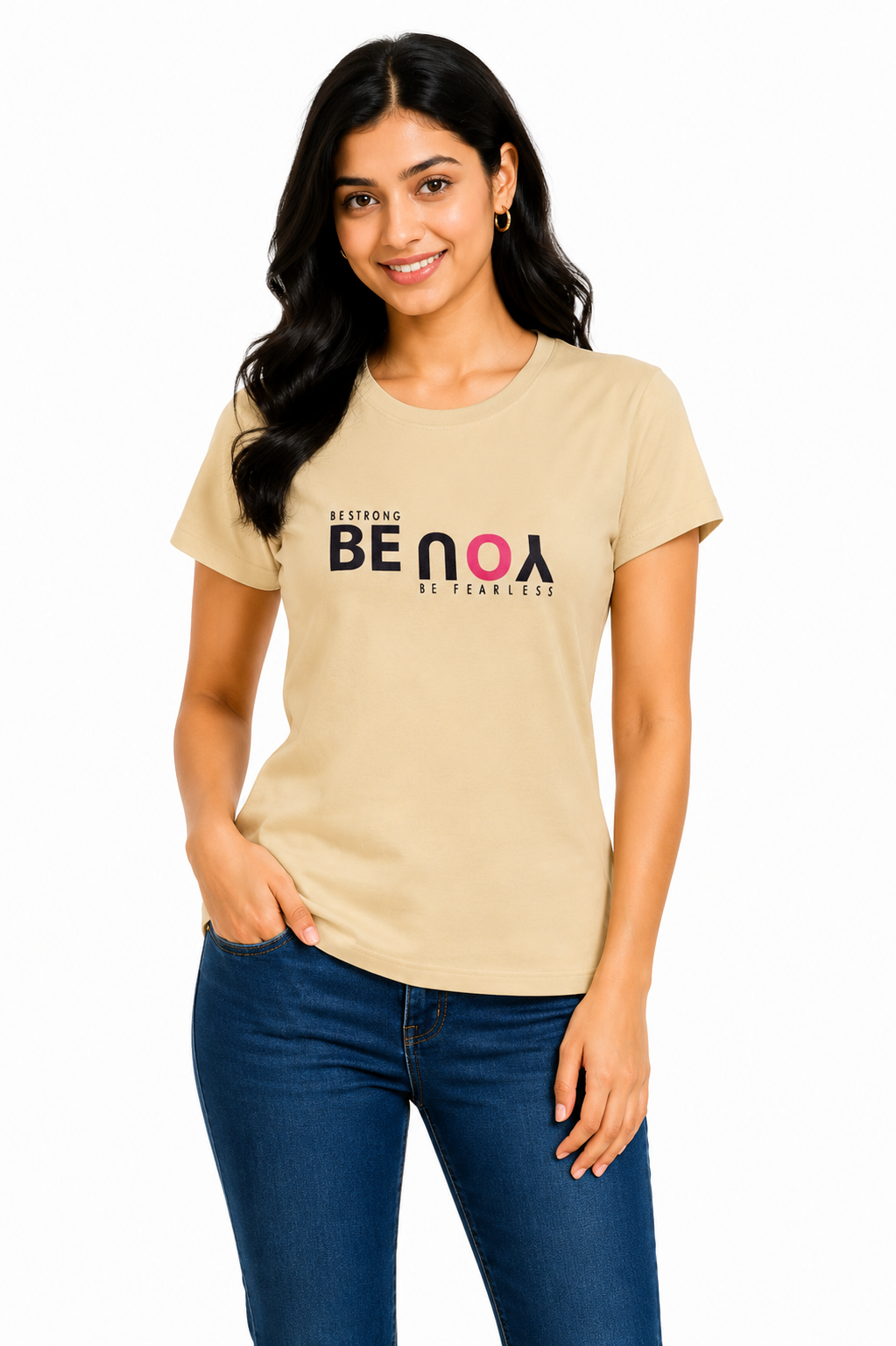 Women Graphic Printed T-Shirt | Cotton Blend Casual Round Neck Top | Soft Half Sleeve Regular Fit Tee (XXL)