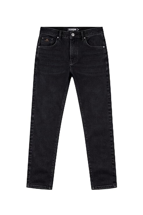 Men’s Black Jeans | Slim Straight Fit Jeans for Men | Mid Rise Stretchable Denim | Casual Everyday Wear.