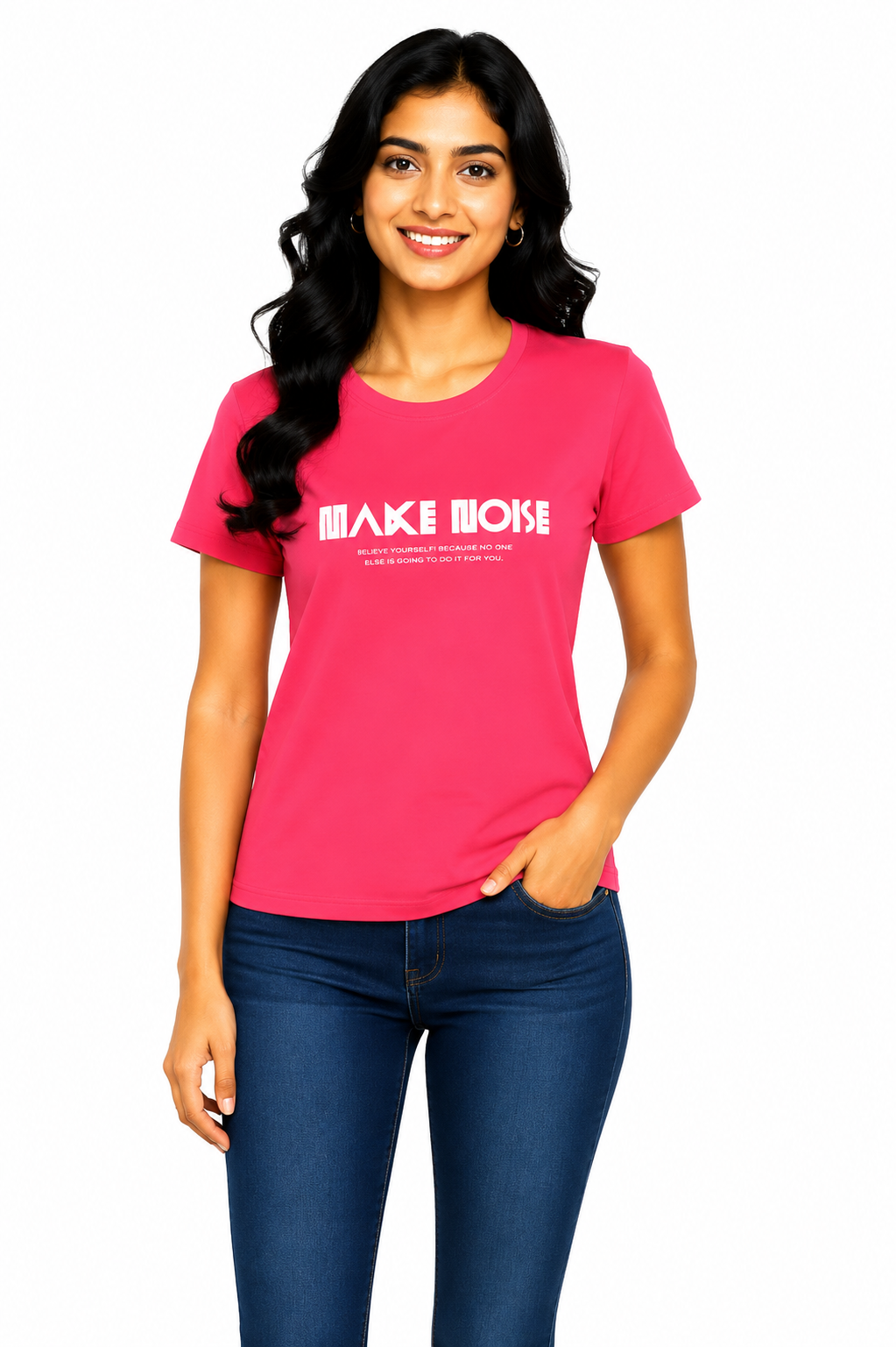 Women’s Graphic Printed T-Shirt | Soft Cotton Blend Round Neck Casual Tee for Women | Half Sleeve Regular Fit Stylish Top (L)