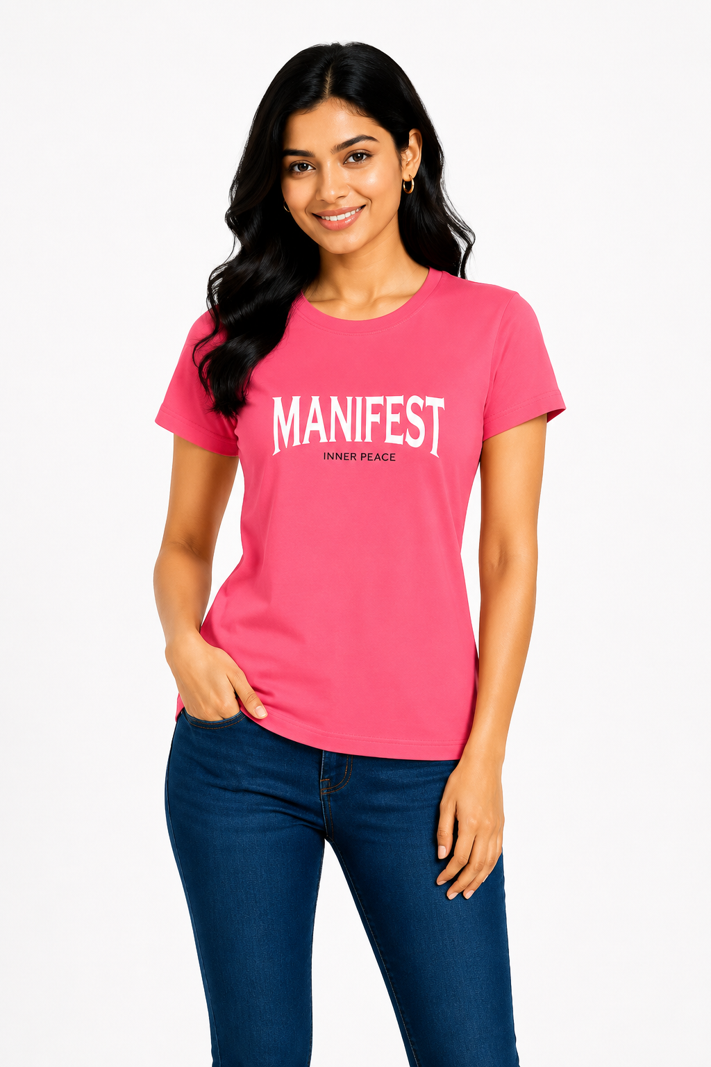 Women Graphic Printed T-Shirt | Cotton Blend Casual Round Neck Top | Soft Half Sleeve Regular Fit Tee (XXL)