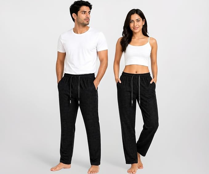 Unisex Linen Pyjama Pants | Cotton Linen Blend Lounge Pants with Elastic Waist & Drawstring | Breathable Casual Summer Wear for Men & Women