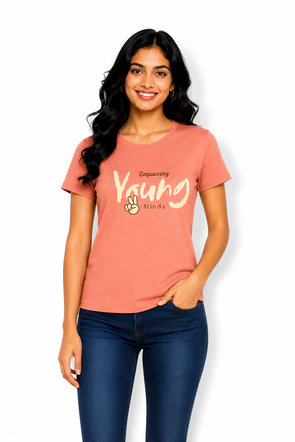 Women’s Graphic Printed T-Shirt | Soft Cotton Blend Casual Tee for Women | Round Neck Half Sleeve Regular Fit Top (M)