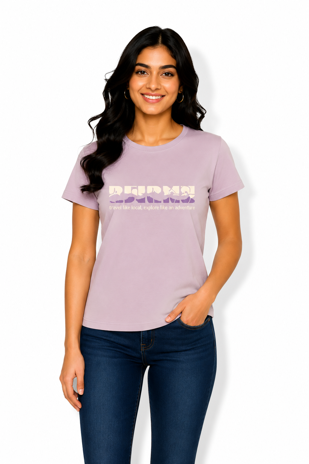 Women’s Graphic Printed T-Shirt | Soft Cotton Blend Casual Tee for Women | Round Neck Half Sleeve Regular Fit Top (M)