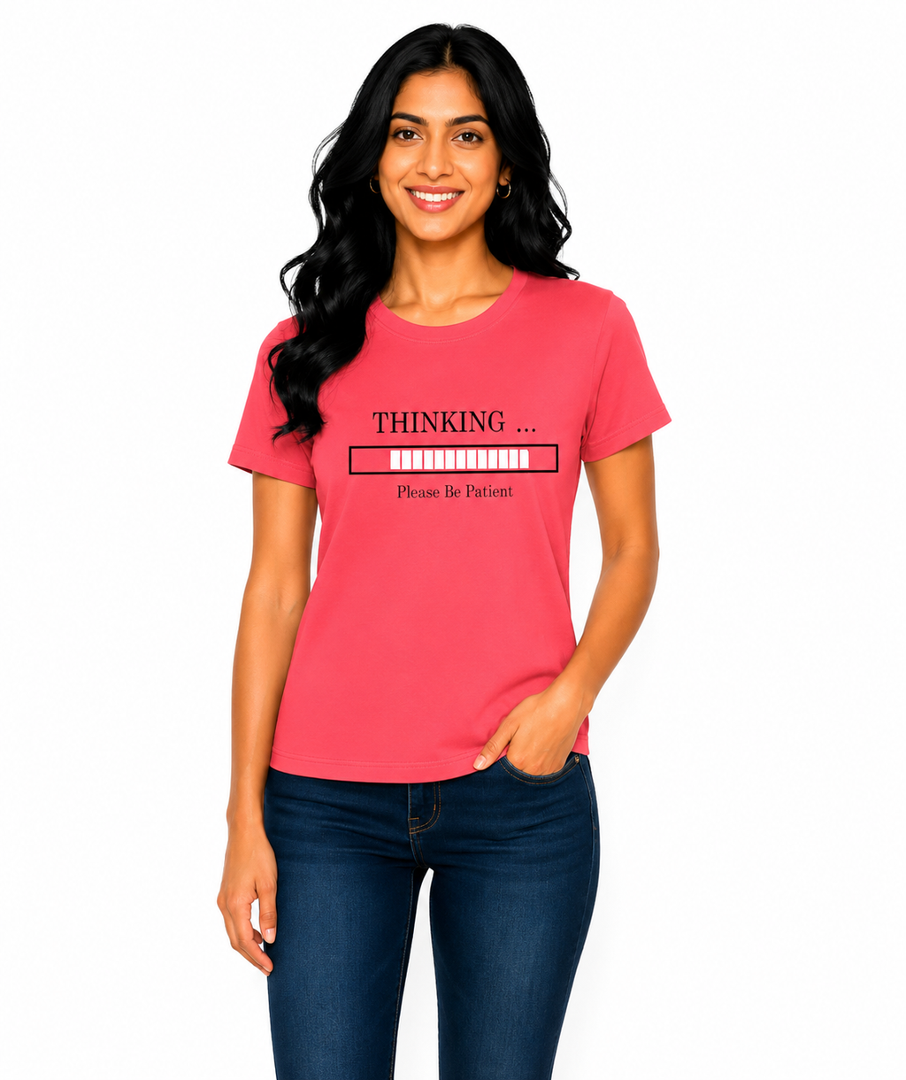 Women’s Graphic Printed T-Shirt | Soft Cotton Blend Casual Tee for Women | Round Neck Half Sleeve Regular Fit Top (M)
