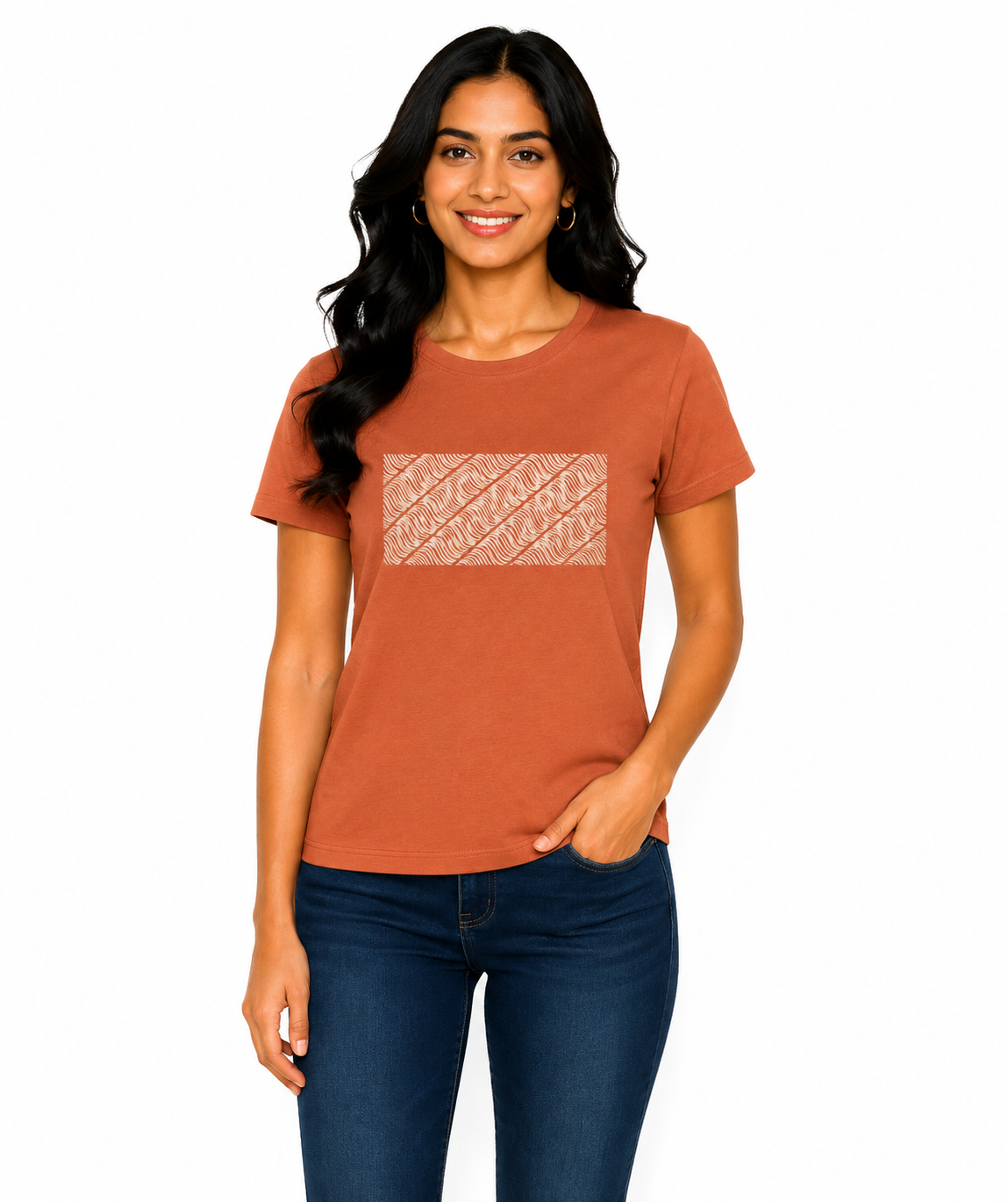 Women’s Graphic Printed T-Shirt | Soft Cotton Blend Casual Tee for Women | Round Neck Half Sleeve Regular Fit Top (M)