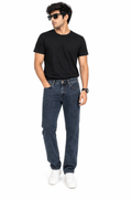 Men’s Baggy Fit Jeans | Washed Blue Denim | Loose Relaxed Fit Jeans for Men | Mid Rise Wide Leg Streetwear |