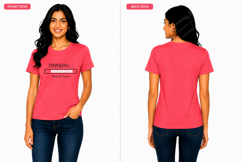 Women’s Graphic Printed T-Shirt | Soft Cotton Blend Casual Tee for Women | Round Neck Half Sleeve Regular Fit Top (M)