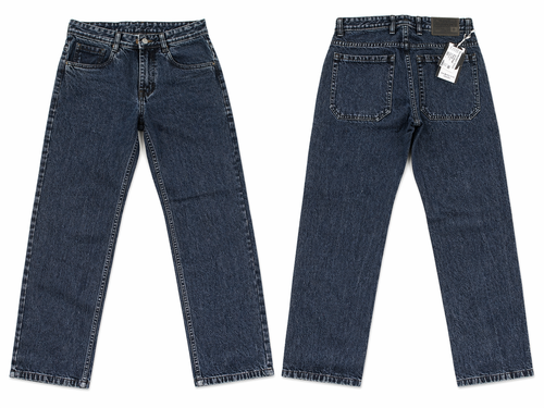Men’s Baggy Fit Jeans | Washed Blue Denim | Loose Relaxed Fit Jeans for Men | Mid Rise Wide Leg Streetwear |