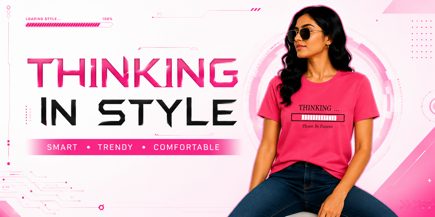 Women’s Graphic Printed T-Shirt | Soft Cotton Blend Casual Tee for Women | Round Neck Half Sleeve Regular Fit Top (M)
