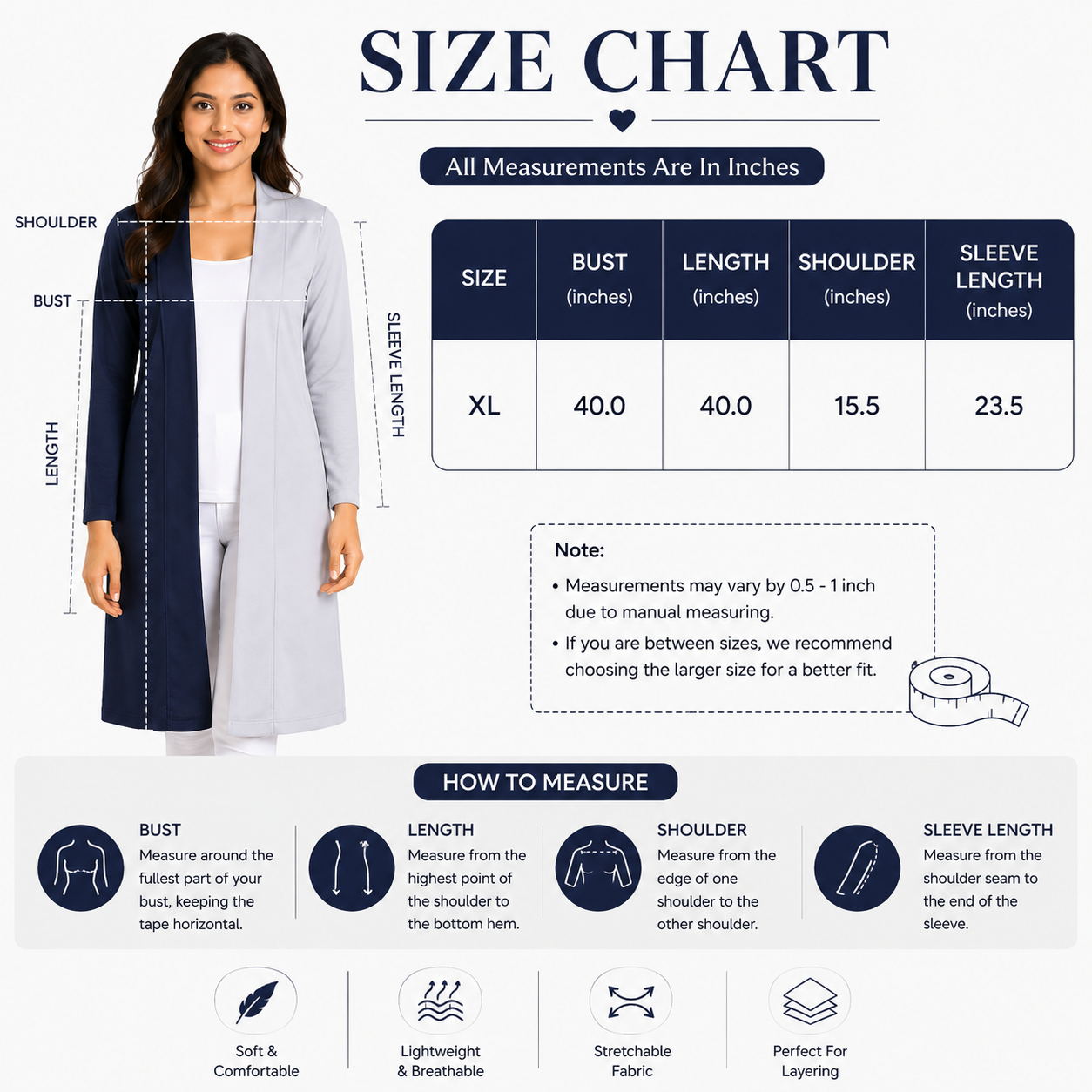 Women’s Bodycon Dress with Attached Blazer | Dual Tone Navy Blue & Grey | Stretch Polyester Elastane Fabric | Office Party Midi Dress | XL