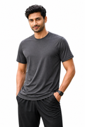 Men’s Sports T-Shirt | Quick Dry, Moisture Wicking Activewear | Dark Grey, Regular Fit (M–XL) | Breathable Workout & Running Comfort