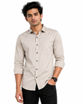 Men’s Solid Cotton Blend Shirt | Slim Fit Full Sleeve Shirt for Men | Casual & Formal Wear| M Size