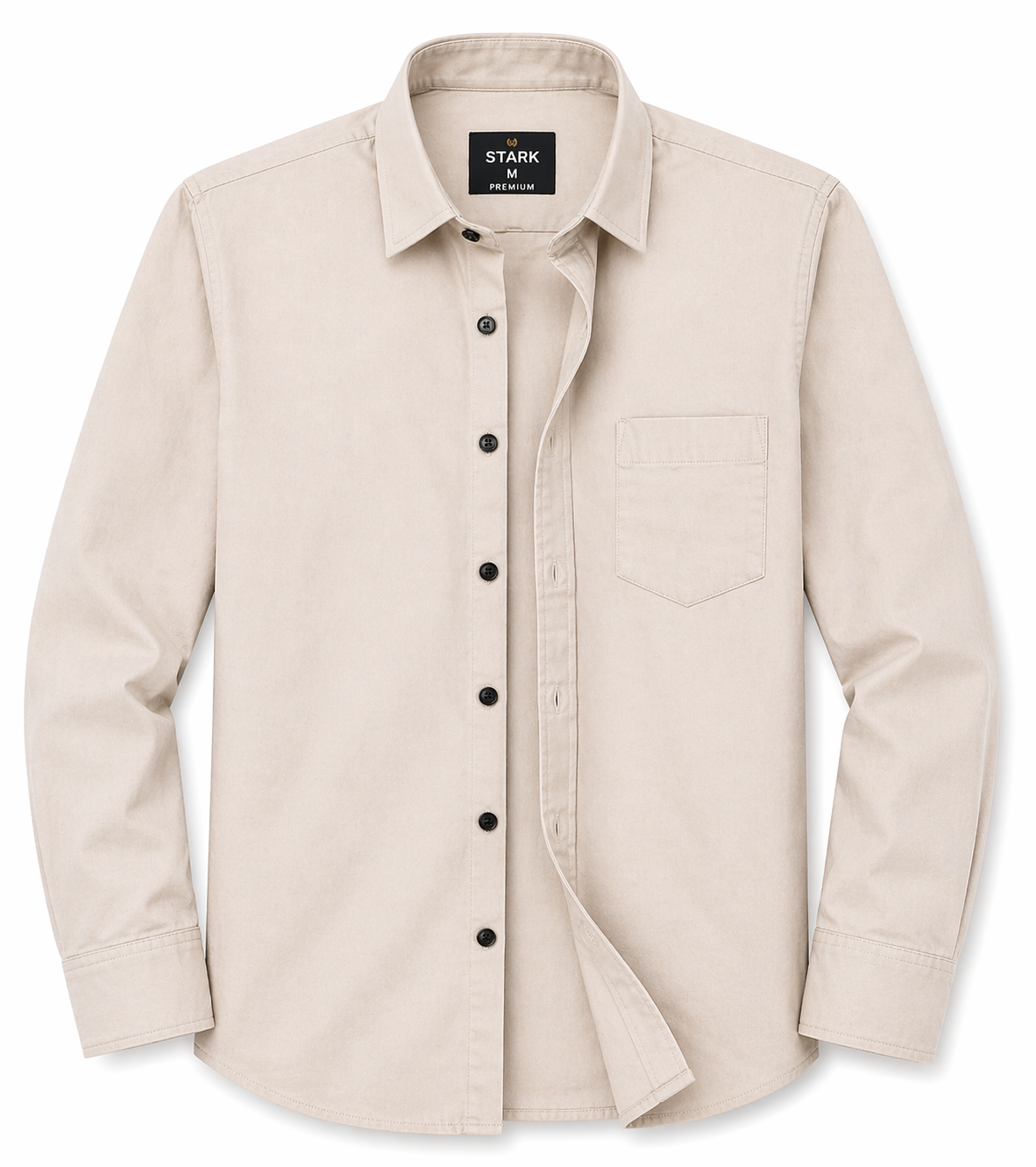 Men’s Solid Cotton Blend Shirt | Slim Fit Full Sleeve Shirt for Men | Casual & Formal Wear| M Size