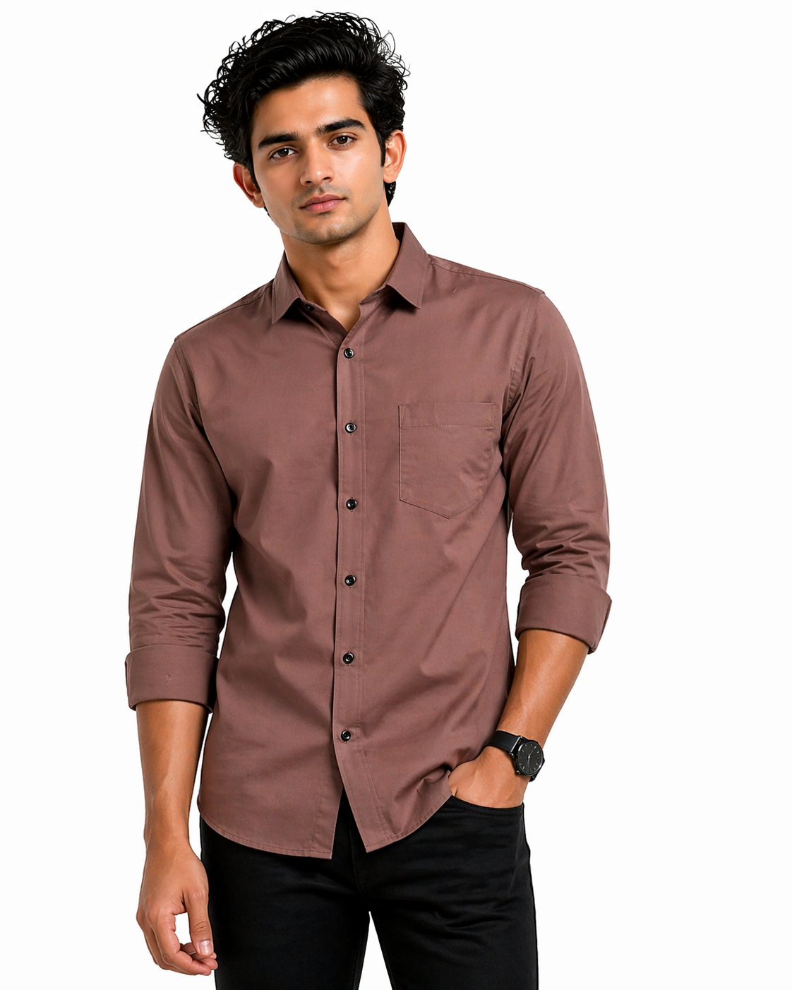 Men’s Solid Casual Shirt | Slim Fit Full Sleeve Cotton Blend Shirt for Men | Soft & Breathable Everyday Wear | XL Size