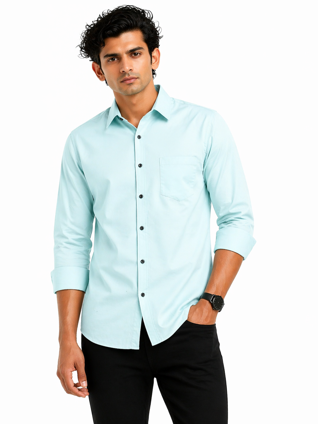 Men’s Solid Casual Shirt | Slim Fit Full Sleeve Cotton Blend Shirt for Men | Soft & Breathable Everyday Wear | XL Size