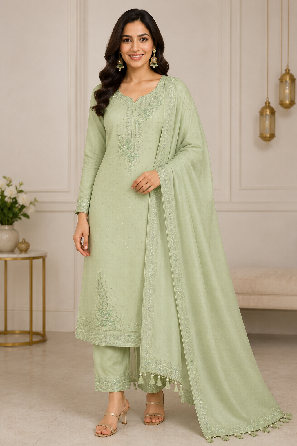 Jam Silk Cotton Dress Material for Women (Free Size) | Unstitched Salwar Suit Set with Dupatta | Top 2m, Bottom 2.5m, Dupatta 1.8m | Ethnic Wear