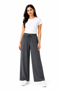 Women's Wide Leg Palazzo Pants, Elastic Waistband with Drawstring, Soft Lightweight Straight Fit, Free Size
